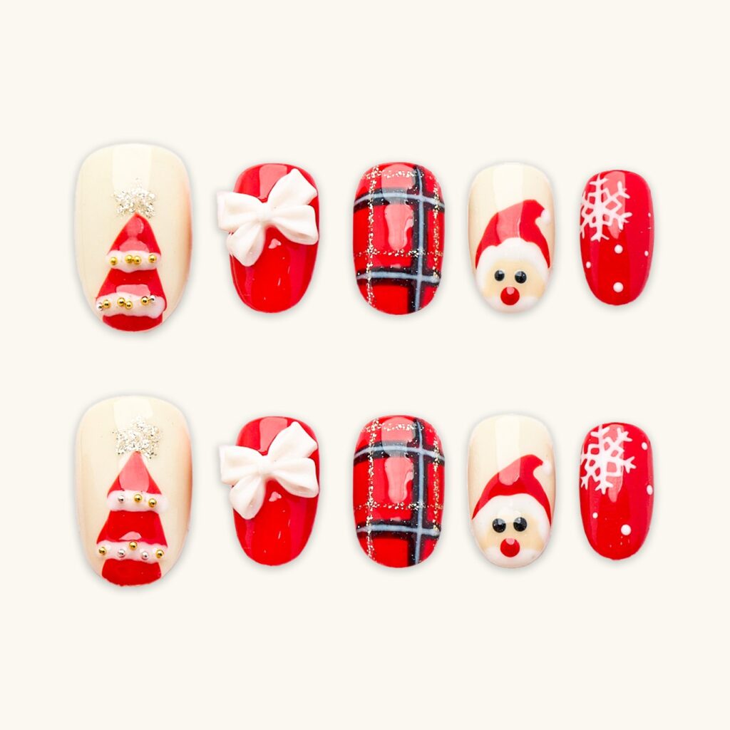 Adorable Christmas Press-On Nails Ideas