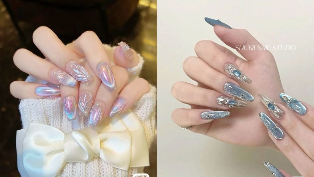 Kiệt tác nghệ thuật trên đôi tay với sự kết hợp đính đá 3D và hiệu ứng mắt mèo