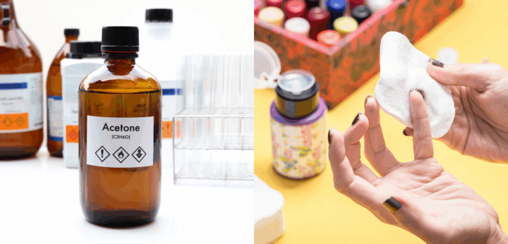 Không tiếp xúc với acetone 