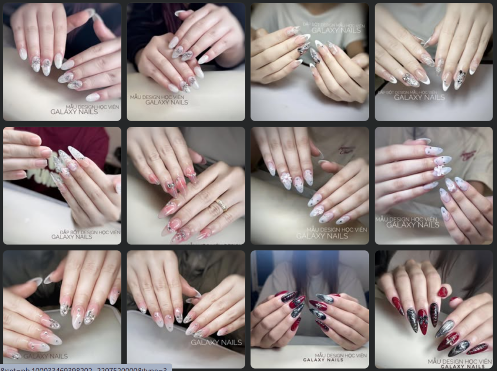 Galaxy Nails đa dạng mẫu mã