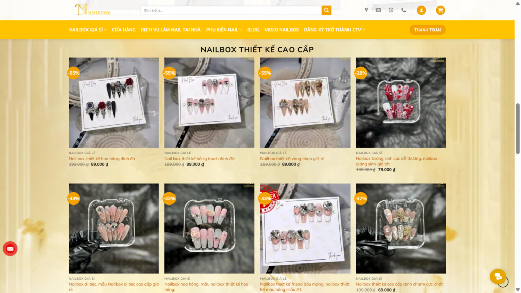 DT Nailroom với nhiều bộ nailbox thủ công bắt mắt