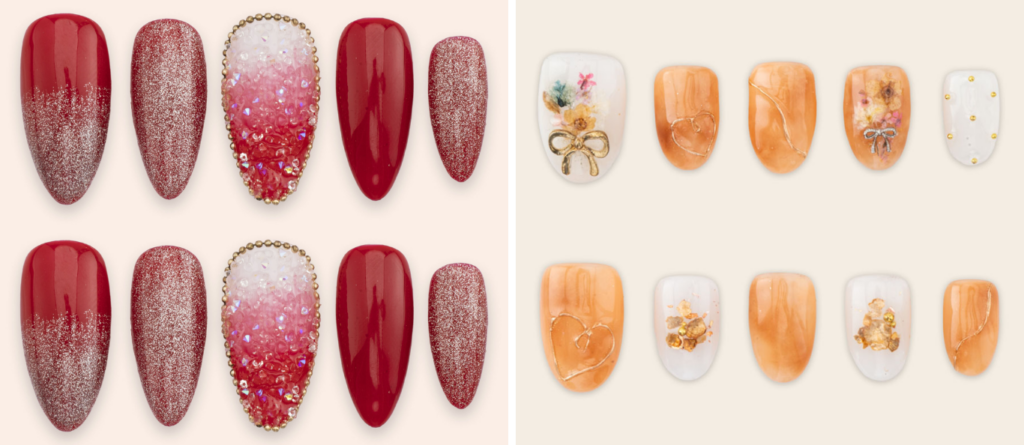 Bộ nail màu nổi bật tôn lên tính cách mạnh mẽ của Bạch Dương