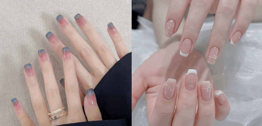 Chọn size nailbox theo form móng vuông bo góc