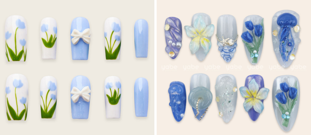 Cỏ cây, hoa lá đích thị là thiết kế dành cho nailbox cung hoàng đạo Nhân Mã