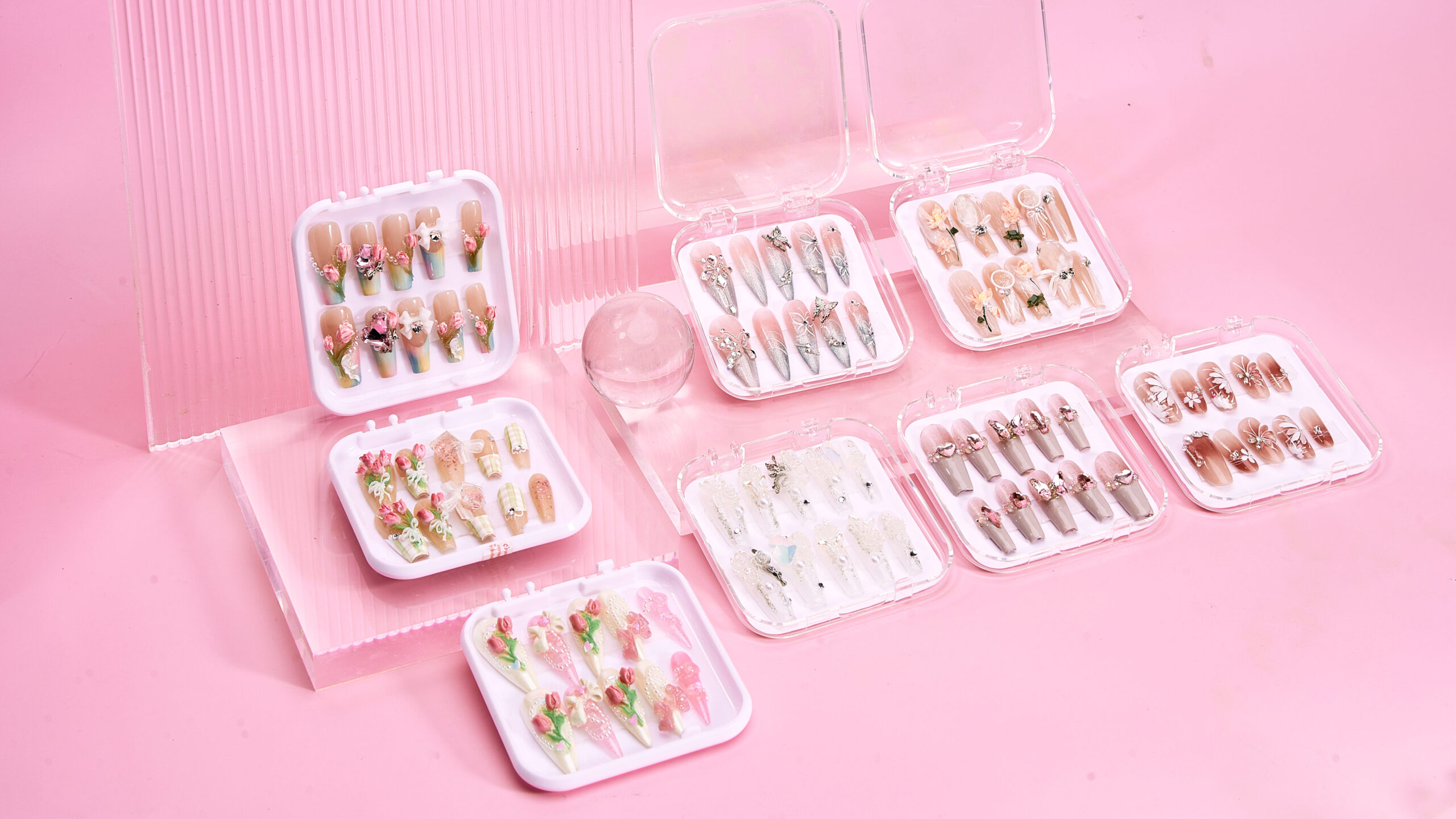 Valentine Press On Nails by Yabe Vietnam: Ombré Romance for Every Love Story