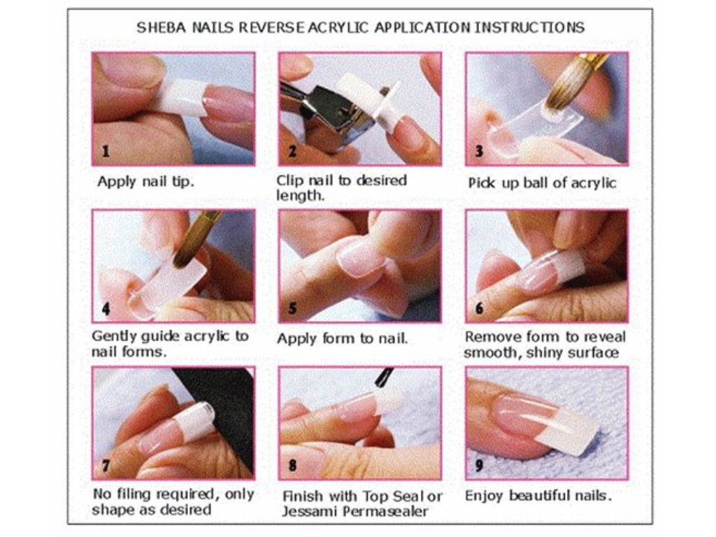 Hướng dẫn các bước gắn móng acrylic