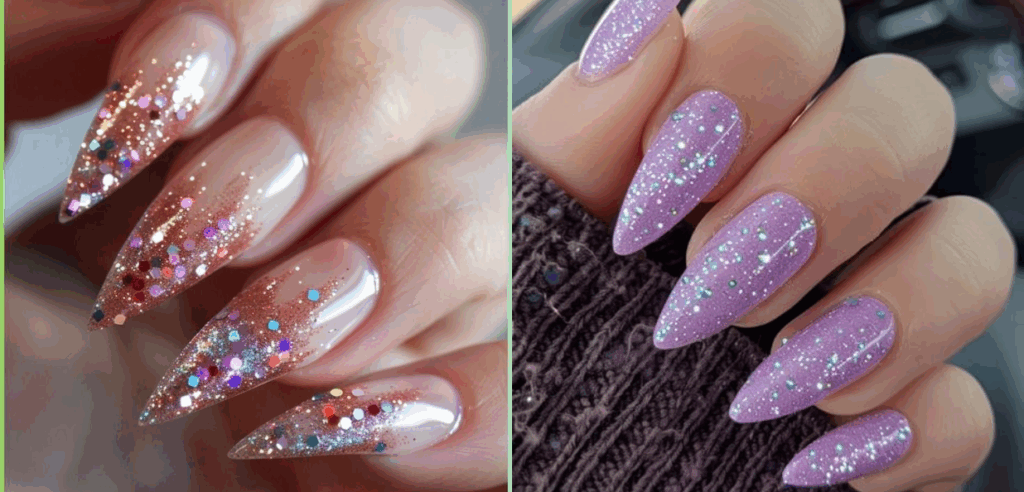 Nailbox xinh đi biển ánh nhũ