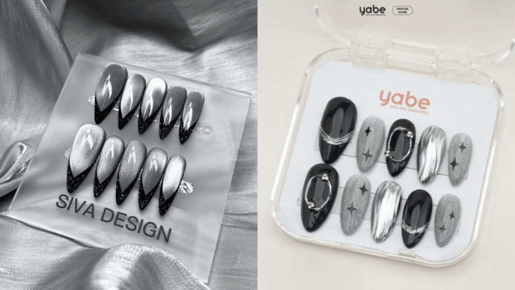 Nailbox bạc ánh kim 