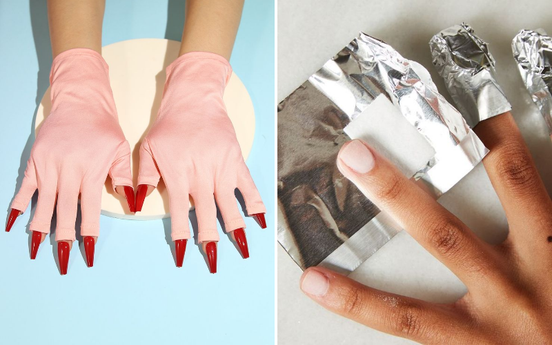 Sử dụng găng tay hoặc quấn giấy bạc để bảo vệ da 