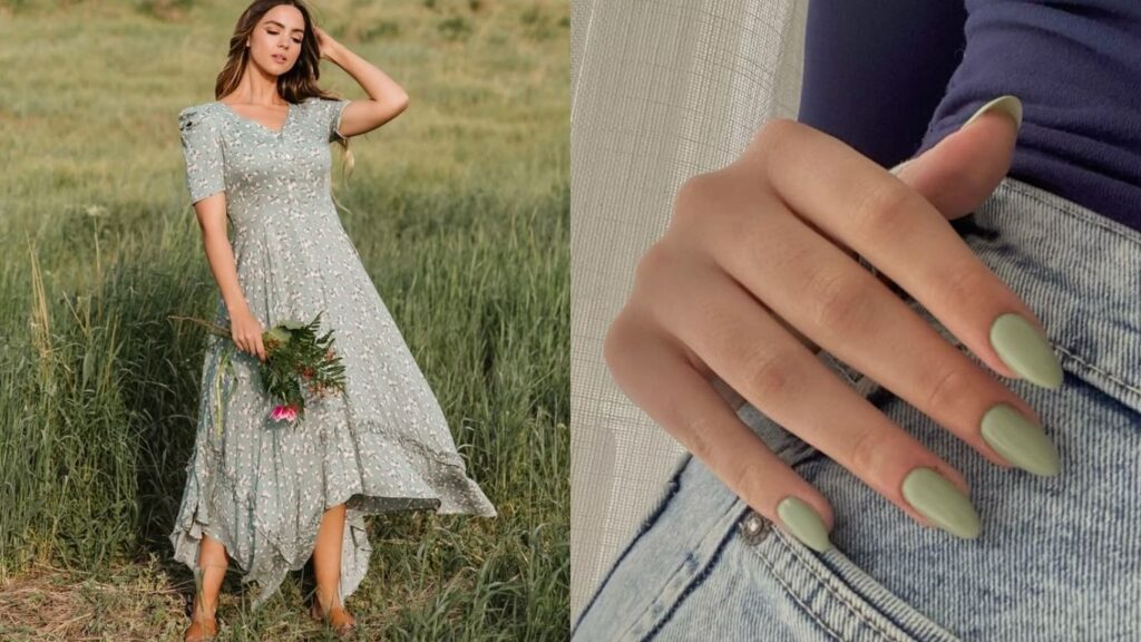 Boho chic hoàn toàn phù hợp với những mẫu móng tay đẹp nhẹ nhàng màu trung tính, nền nã