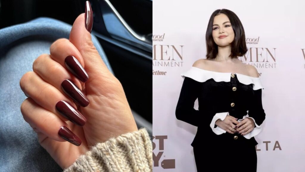 Chocolate Cherry Nails