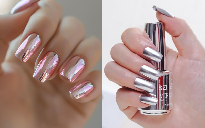 Móng tay nhấn chrome