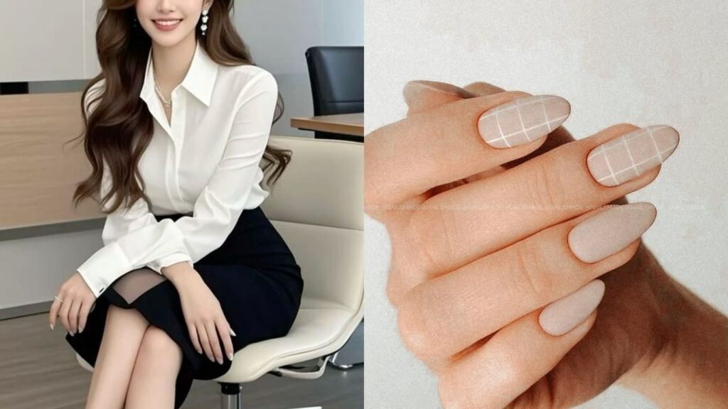 Đi làm vẫn đẹp với mẫu nail đẹp nhẹ nhàng màu beige