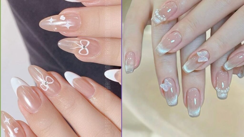 Nail mắt mèo phong cách coquette dễ thương