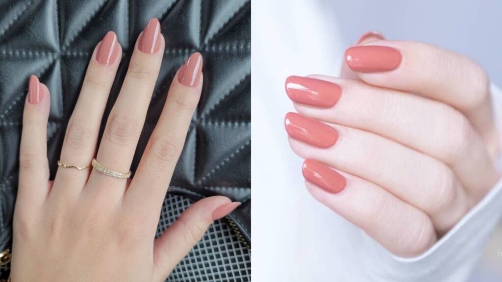 Màu sơn móng tay sáng da cam san hô giúp bàn tay thêm tươi tắn