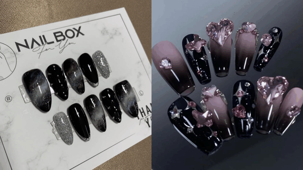 Nailbox màu đen 