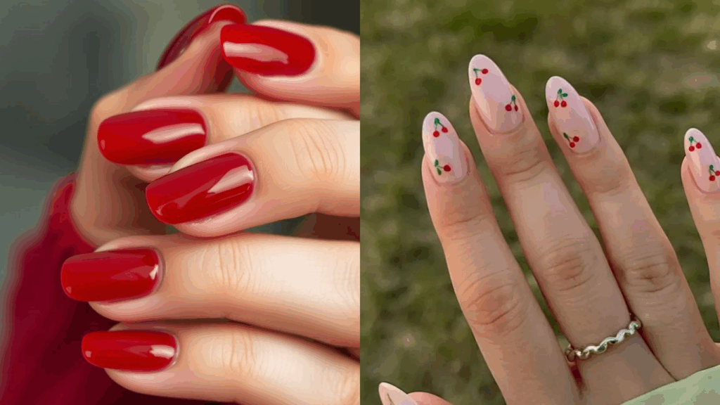 Màu móng tay đỏ cherry