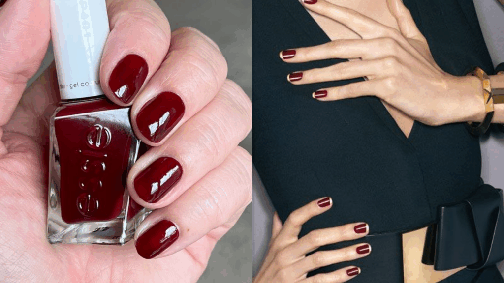 Màu móng tay đỏ rượu vang