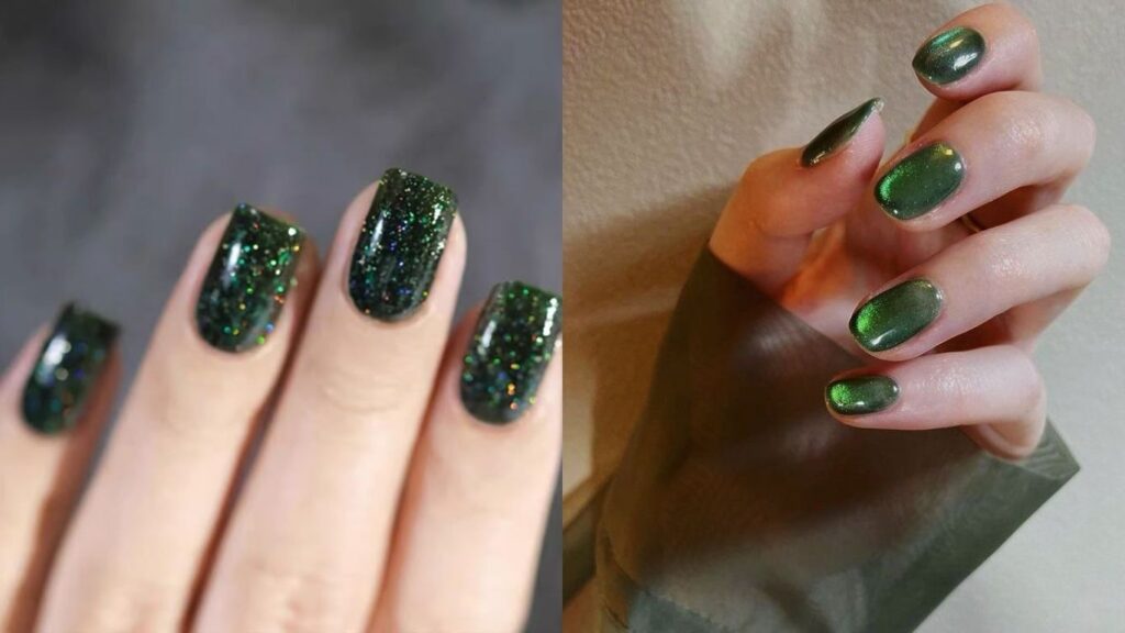 Móng tay màu lục ngọc bảo