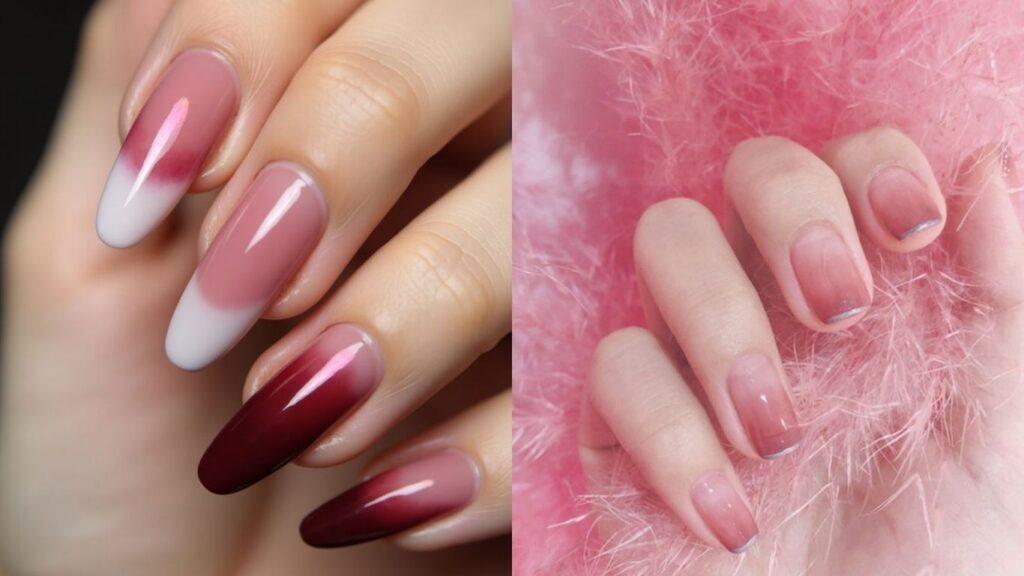 Móng tay cô dâu hiệu ứng gradient