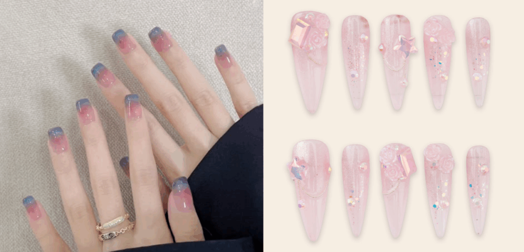Gradient (trái) và ombre (phải)