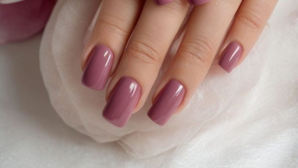 Màu sơn móng tay đẹp cho da ngăm: hồng đất