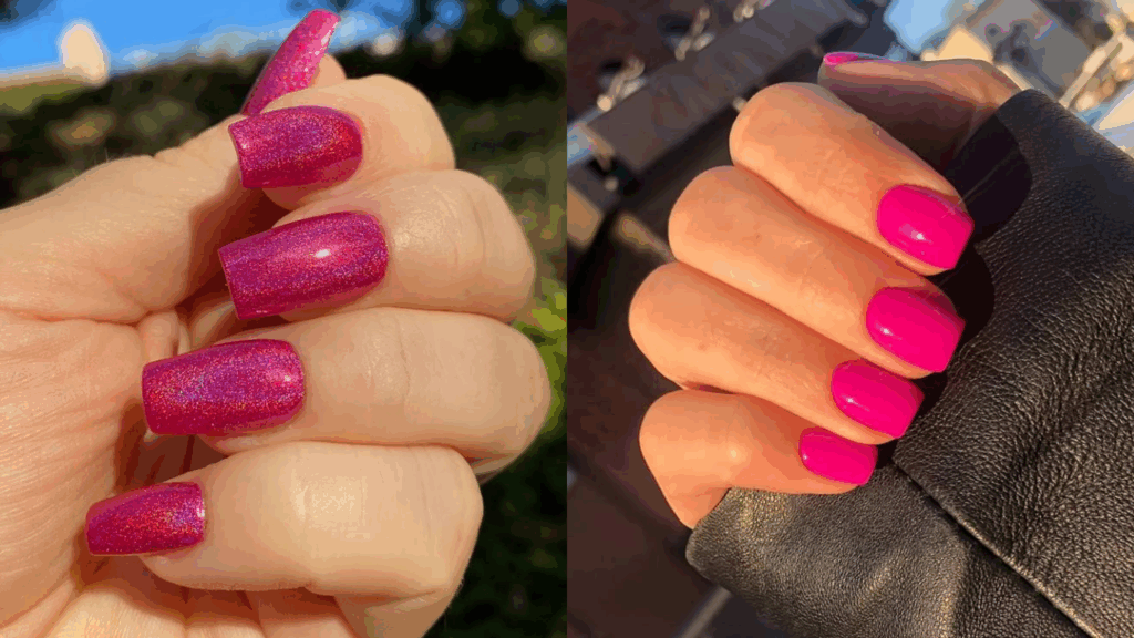 Màu móng tay hồng fuchsia