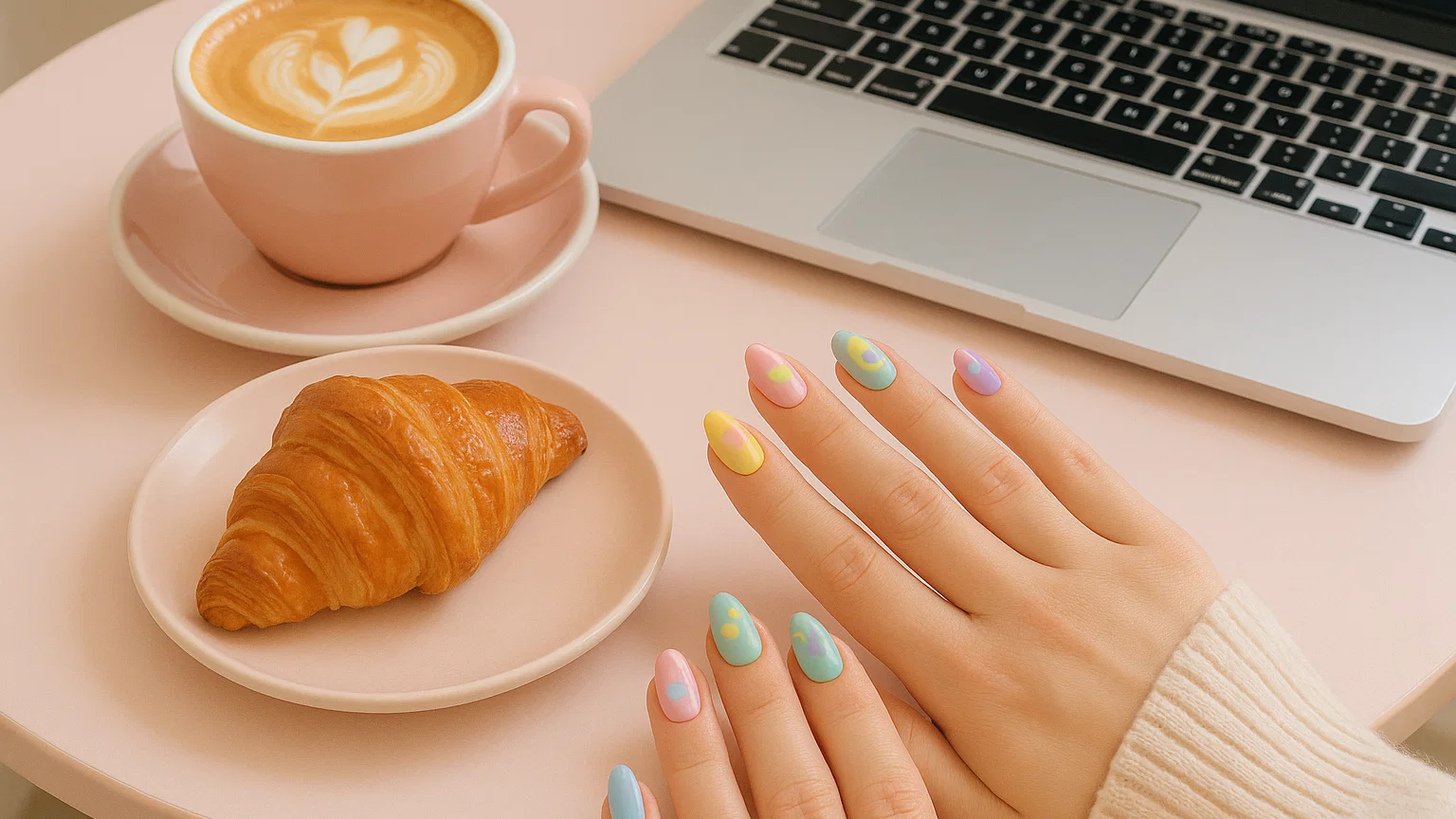 Coffee Date Nails: Yabe Vietnam’s Cute & Playful Press-Ons for Daily Café Chic