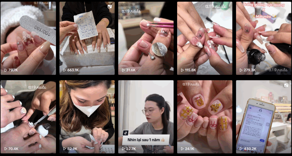 Nội dung thú vị về nail và chủ nail salon của KOL ngành nail Thạch Thảo 