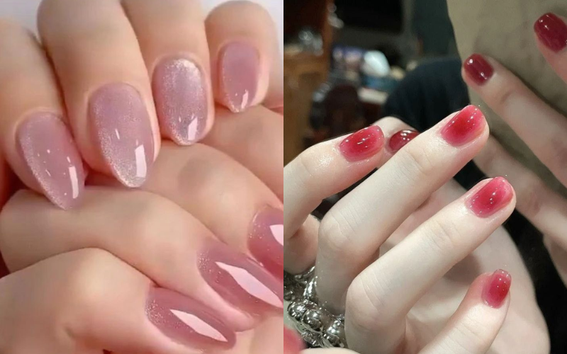 Móng tay thạch phong cách Hàn Quốc 