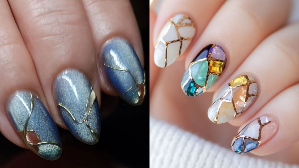 Móng tay nghệ  thuật Kintsugi
