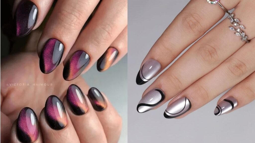 Họa tiết lượn sóng uyển chuyển trên nền sơn mắt mèo