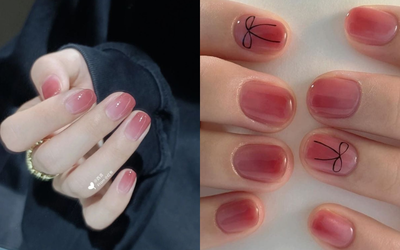 Móng tay má hồng