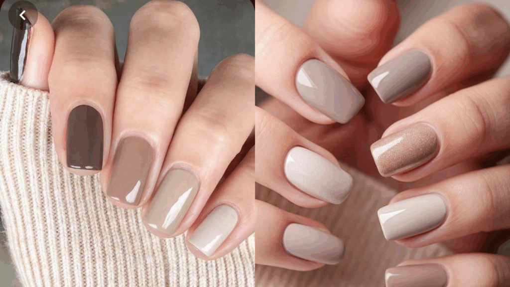 Móng tay mix nhiều màu khác nhau