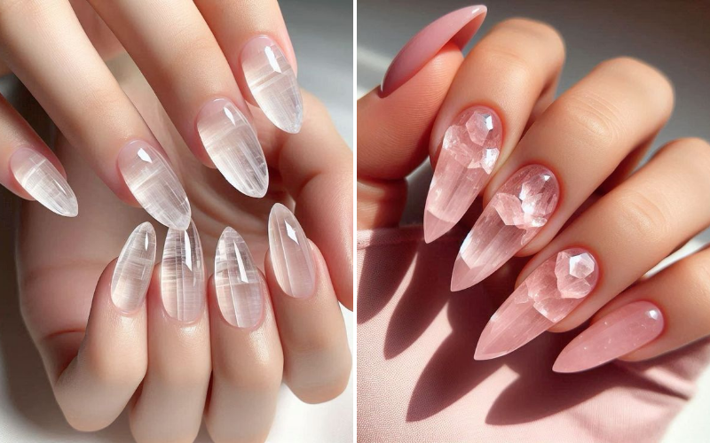 Nail thạch anh toát lên vẻ quý phái