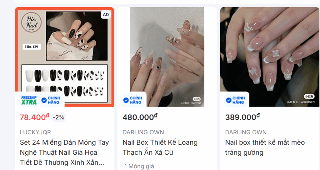 Review nailbox: Tiki có ít sản phẩm nailbox nhưng nguồn gốc rõ ràng