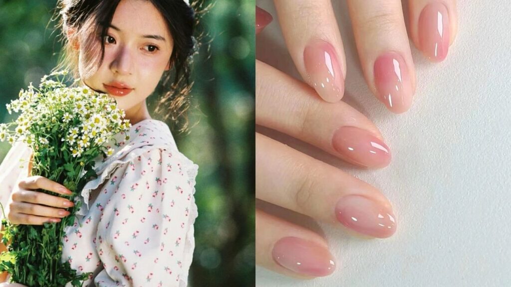 Hóa nàng thơ cùng mẫu nail hồng pastel