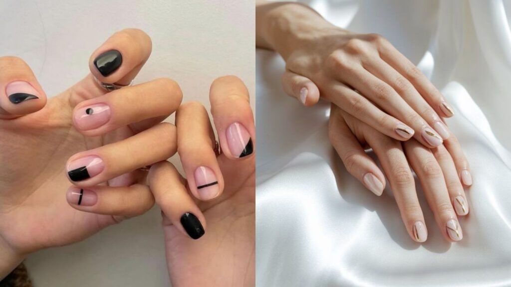 Móng tay phong cách tối giản 