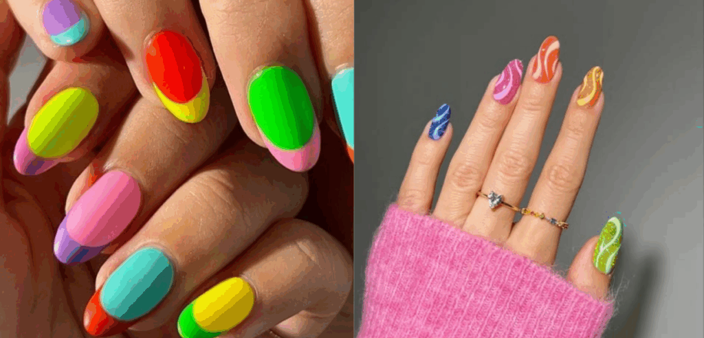 Nailbox màu neon pop