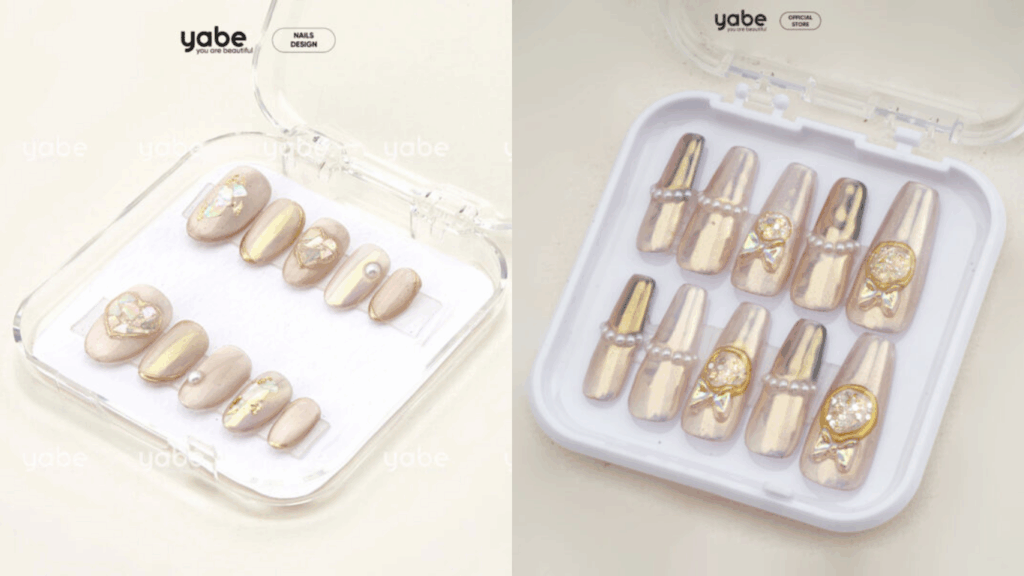 Màu móng tay nude ánh nhũ