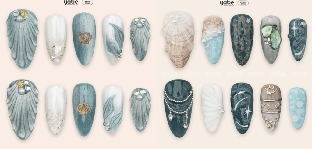 Nailbox xinh đi biển sơn gel đính đá 