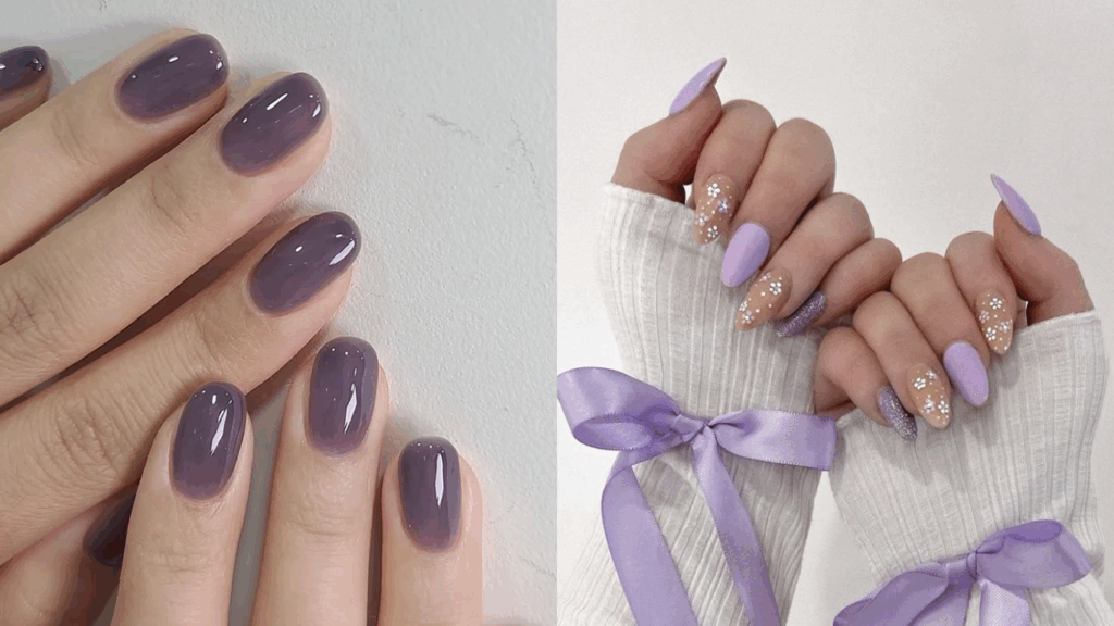 Màu sơn móng tay tím 