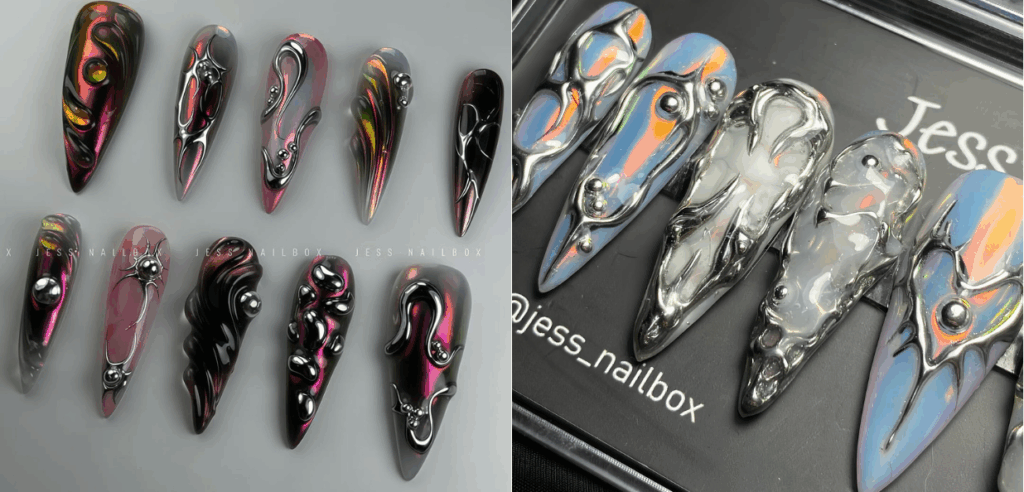 Nail thiết kế độc đáo từ nghệ thuật trừu tượng