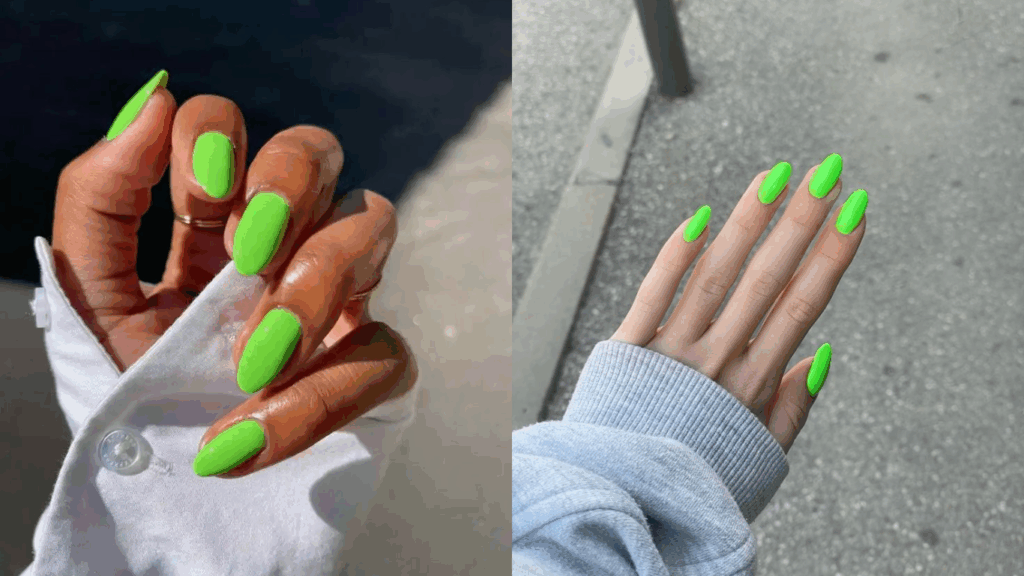 Màu móng tay xanh neon